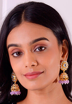Kundan Jhumka Style Earrings