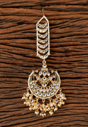 GOLD Green Maang Tikka Pakistani Maang Tikka Wedding Jewelry Indian Hair Jewelry Indian Maang Tikka Gold Maang Tikka Pakistani Jewelry