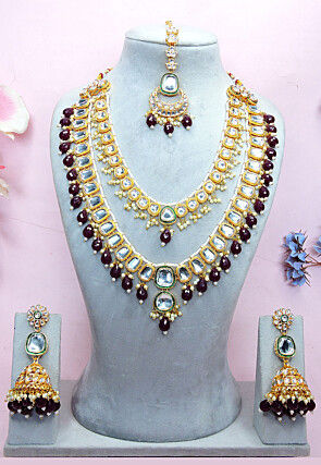 Kundan Multichain Necklace Set