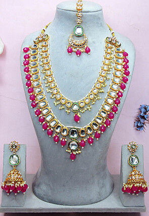 Kundan Multichain Necklace Set