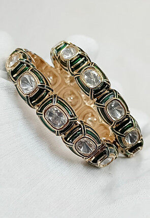 Kundan Openable Bangle Pair