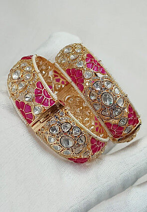 Kundan Openable Bangle Pair
