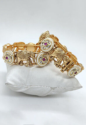 Kundan Openable Bangle Pair