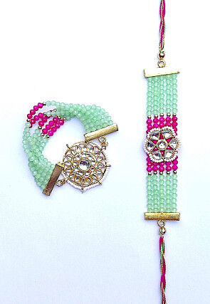 Kundan Rakhi Set