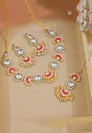 Kundan Studed Necklace Set