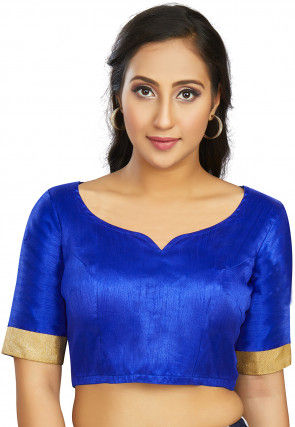 Buy Party Wear Royal Blue Color Satin Chiffon Fabric Saree Online -  SREV2728 | Appelle Fashion