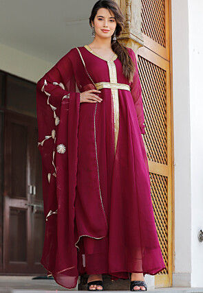 Chikankari Suit with Gota Patti Neckline – Dress365days