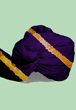 Leheriya Crepe Kids Turban in Dark Purple