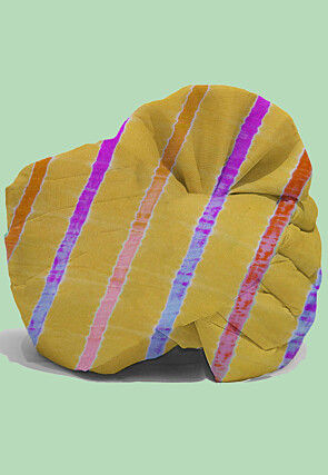 Leheriya Crepe Kids Turban in Mustard
