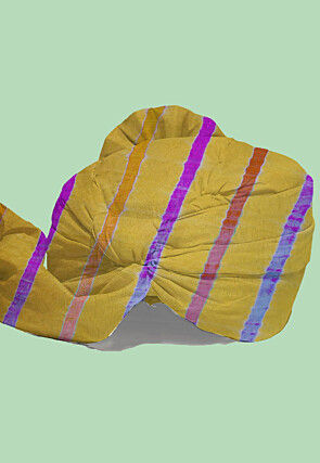 Leheriya Crepe Kids Turban in Mustard
