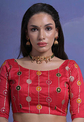 Leheriya Georgette Saree in Fuchsia