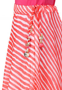 Leheriya Georgette Skirt in Peach