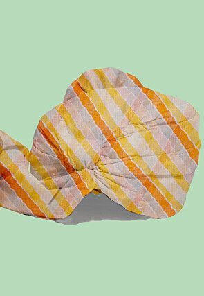 Leheriya Kota Silk Kids Turban in shaded yellow
