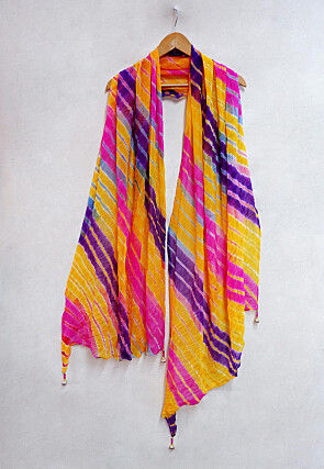 Leheriya Printed Chiffon Dupatta in Multicolor