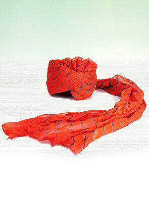 Leheriya Printed Cotton Kids Turban in Orange