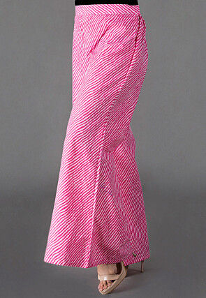 Leheriya Printed Cotton Palazzo in Pink