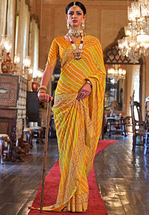 G3 Surat - Buy yellow leheriya saree Shop online:  https://g3fashion.com/women/sarees/product/yellow-dola-silk-latest-leheriya- saree Product code: G3-WSA42825 Price: INR 3495 | Facebook