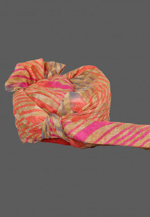 Leheriya Printed Kota Doria Kids Turban in Multicolor
