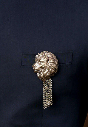 Lion Metallic Brooch