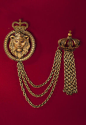 Luxe Lion Metallic Brooch