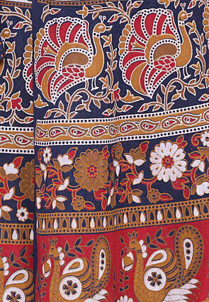 Mandala Printed Pure Cotton Wrap Around Skirt in Multicolor