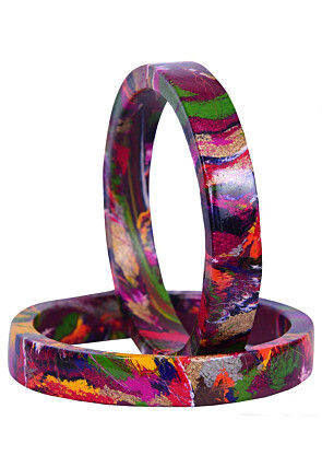 Marble Printed Bangle Pair