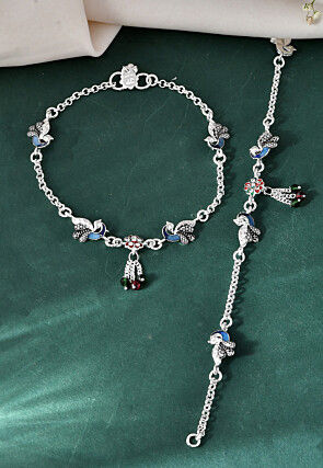 Meenakari Anklet Pair