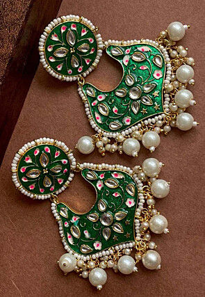 Meenakari Chandbali Earrings