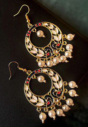 Meenakari Chandbali Earrings