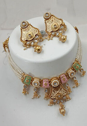 Meenakari Choker Necklace Set