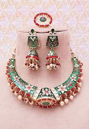 Meenakari Choker Necklace Set