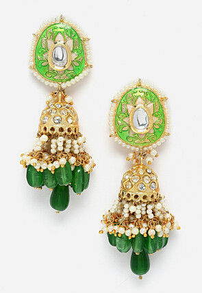 Meenakari Jhumka Style Earrings