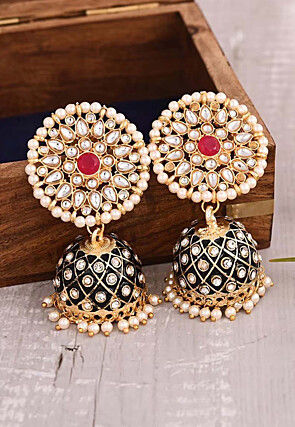 Meenakari Jhumka Style Earrings