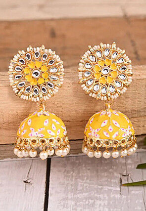 Meenakari Jhumka Style Earrings