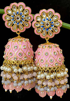 Meenakari Jhumka Style Earrings