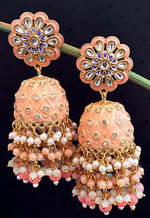 Meenakari Jhumka Style Earrings