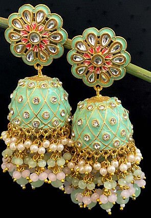 Meenakari Jhumka Style Earrings