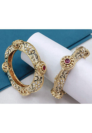 Meenakari Openable Bangle Pair