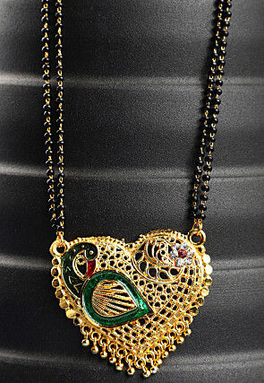 Meenakari Peacock Style Mangalsutra