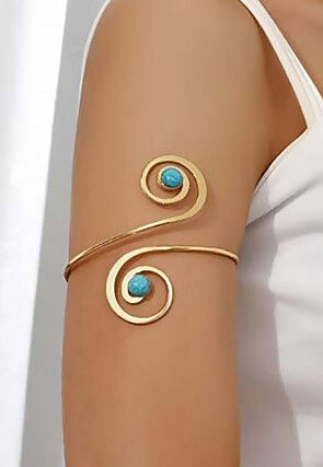 Metallic Stone Studded Adjustable Armlet