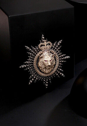 Mighty Lion Metallic Brooch