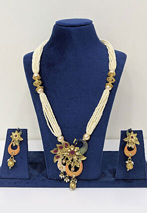 Mint Meenakari Necklace Set