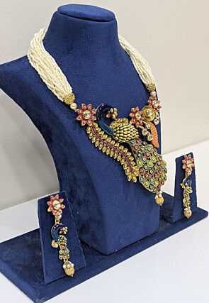 Mint Meenakari Necklace Set