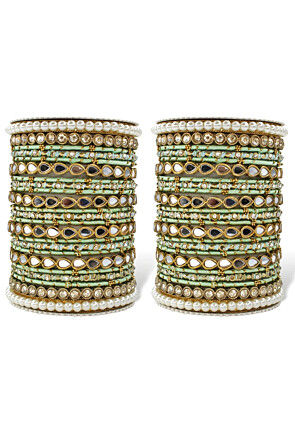 Bangles Mirror Work Indian Jewelry Buy Designer Jewelry Set for Women Online Utsav Fashion