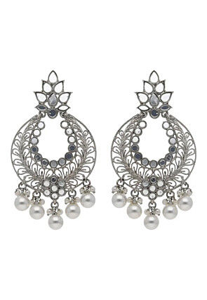 Mirror Chandbali Earrings
