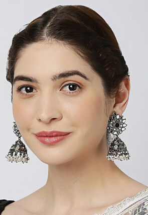 Mirror Jhumka Style Earrings