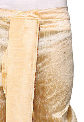 Dupion Silk Dhoti in Beige