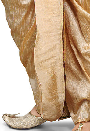 Dupion Silk Dhoti in Beige