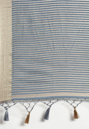 Mysore Silk Saree in Dusty Blue