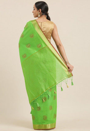 Mysore Silk Saree in Light Green